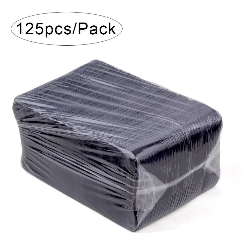 Disposable Waterproof Table Covers – Tattoo & Nail Mat 20–125pcs Disposable Table Cover PLUSH Black-125PCS