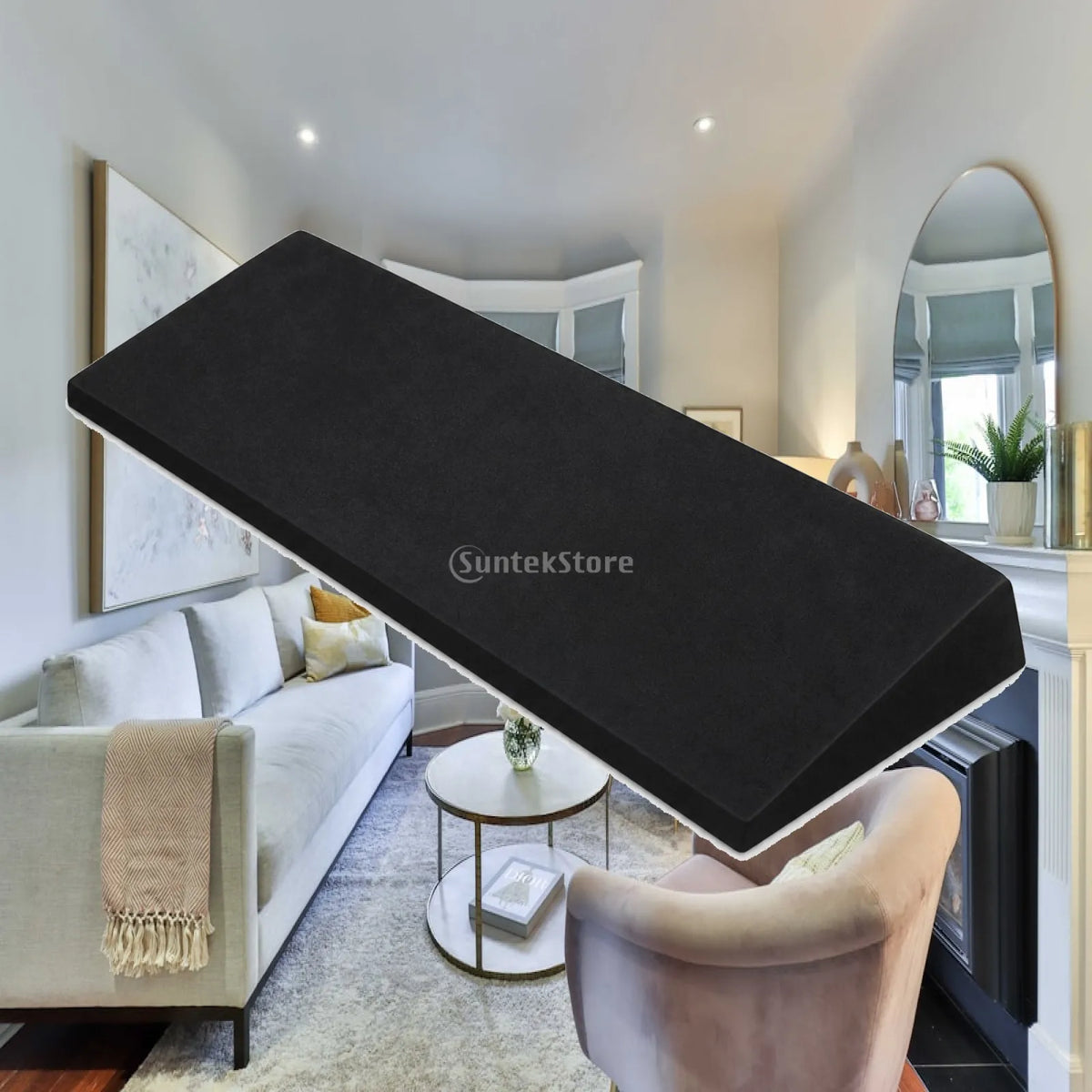 Heavy-Duty EVA Foam Squat Wedge Slant Board for Athletes Squat Wedge Board PLUSH BlackC