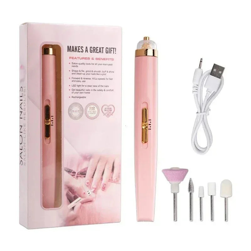 Electric Nail Drill – USB Rechargeable Portable Manicure Pen Electric Nail Drill PLUSH