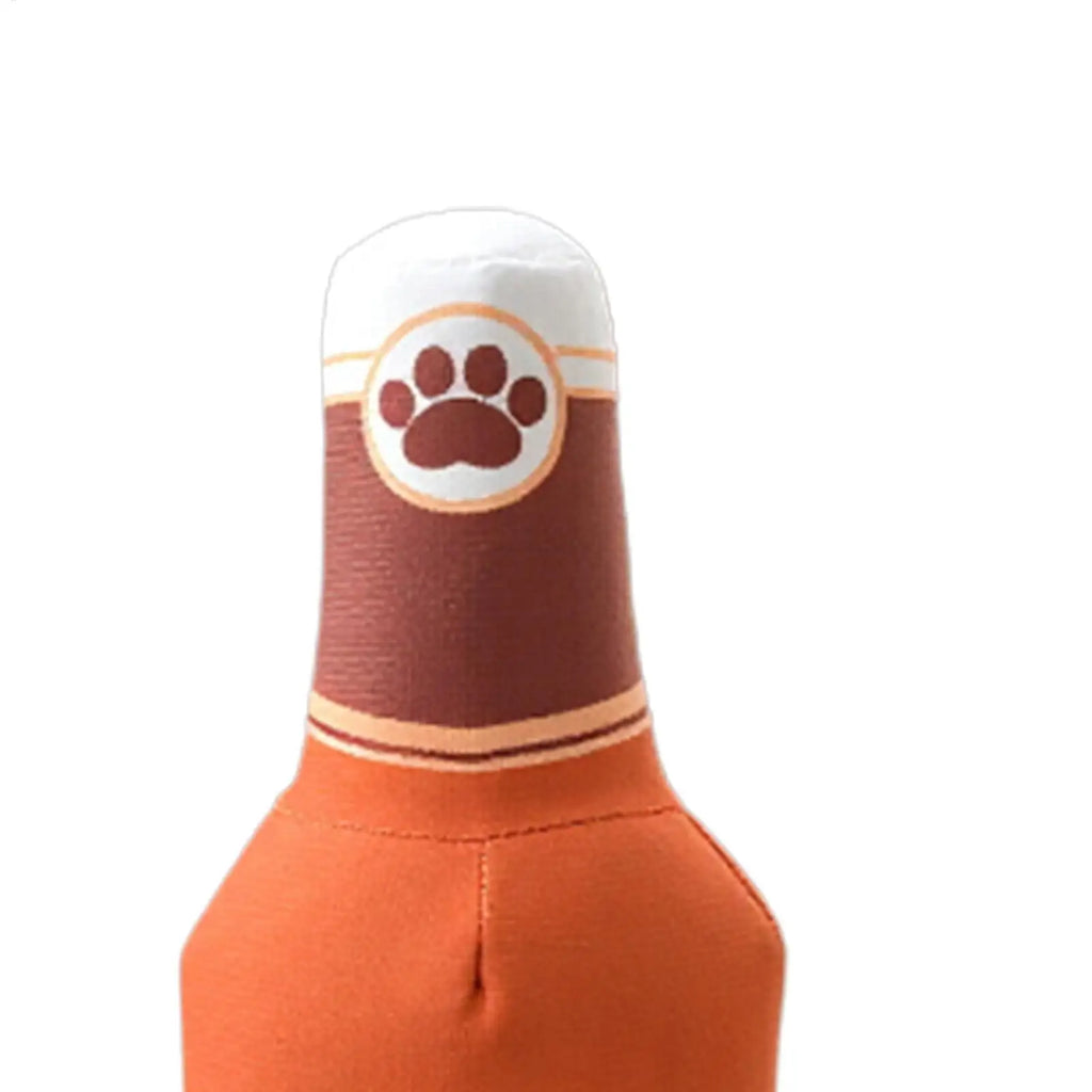 Beer Bottle Squeaky Plush Dog Toy – Interactive Chew Toy Squeaky Dog Toy PLUSH