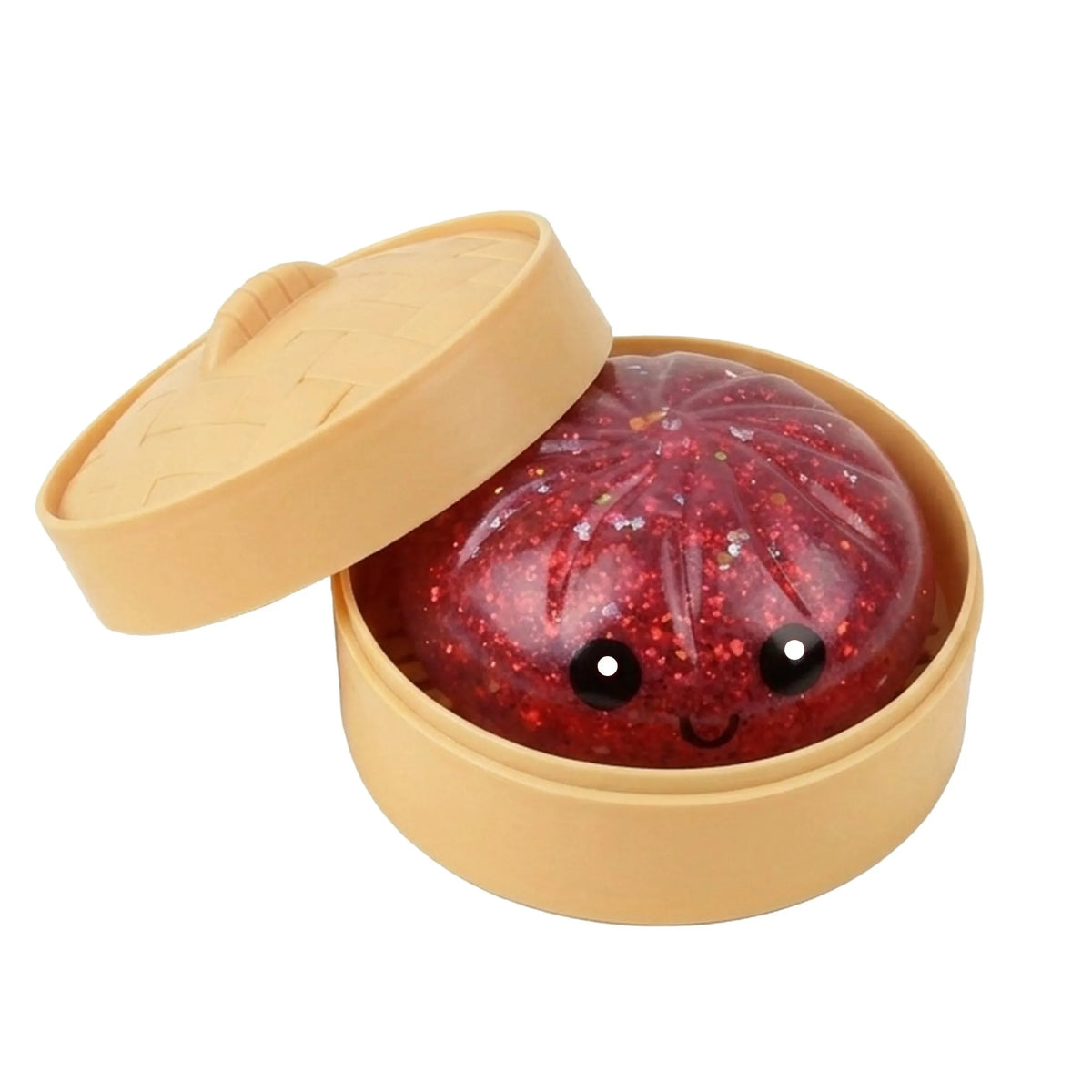 Glitter Dumplings Squishy Toy with Steamer | Slow Rise Fidget Squishy Fidget Toy PLUSH J