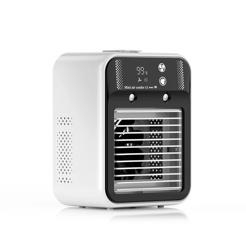 Portable Mini Air Cooler – Nano Mist LCD USB Rechargeable Portable Air Cooler PLUSH Black USB Type-C