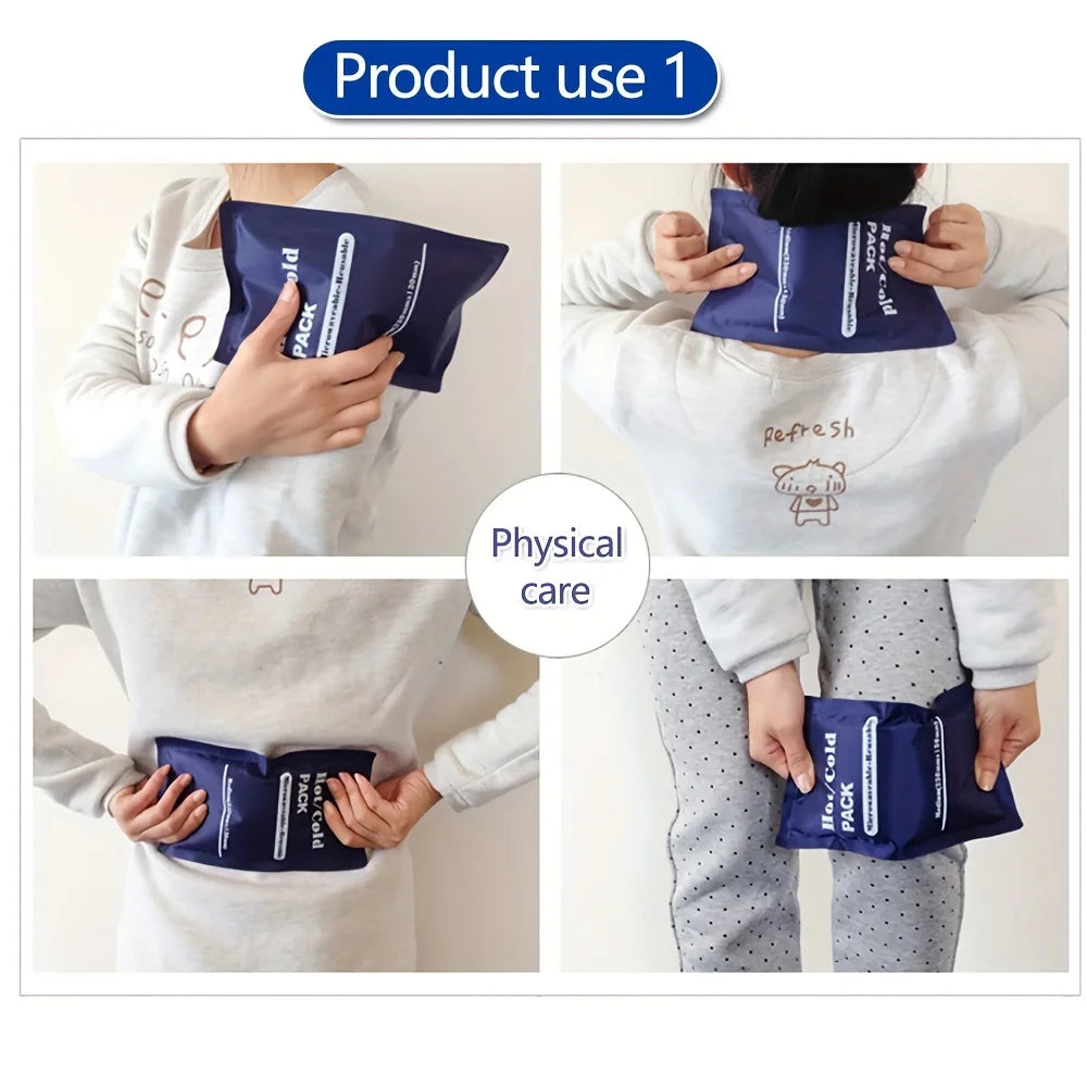 Reusable Hot Cold Gel Pack Wrap – Knee, Leg & Back Compress Hot Cold Compress Wrap PLUSH