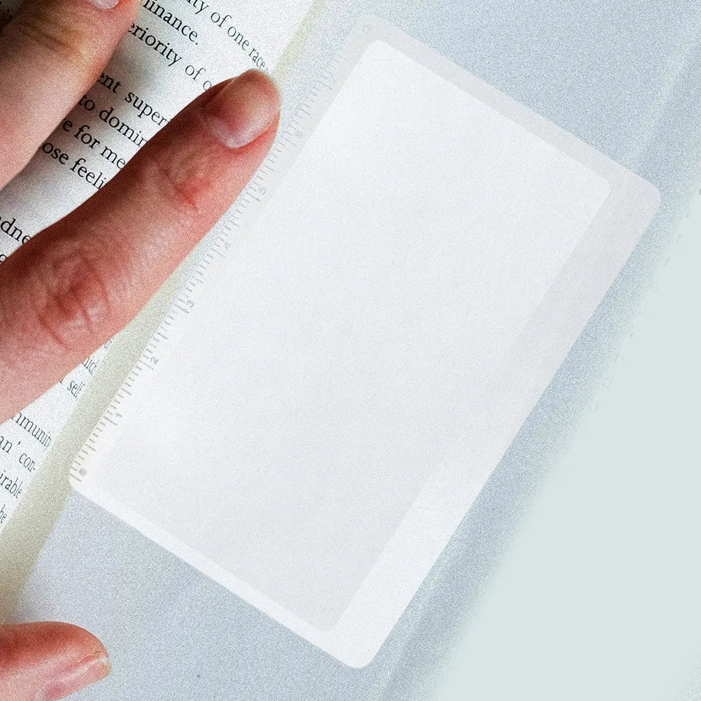 12pcs Ultrathin Magnifying Bookmark Ruler | Portable Card Magnifier Magnifying Bookmark Ruler PLUSH