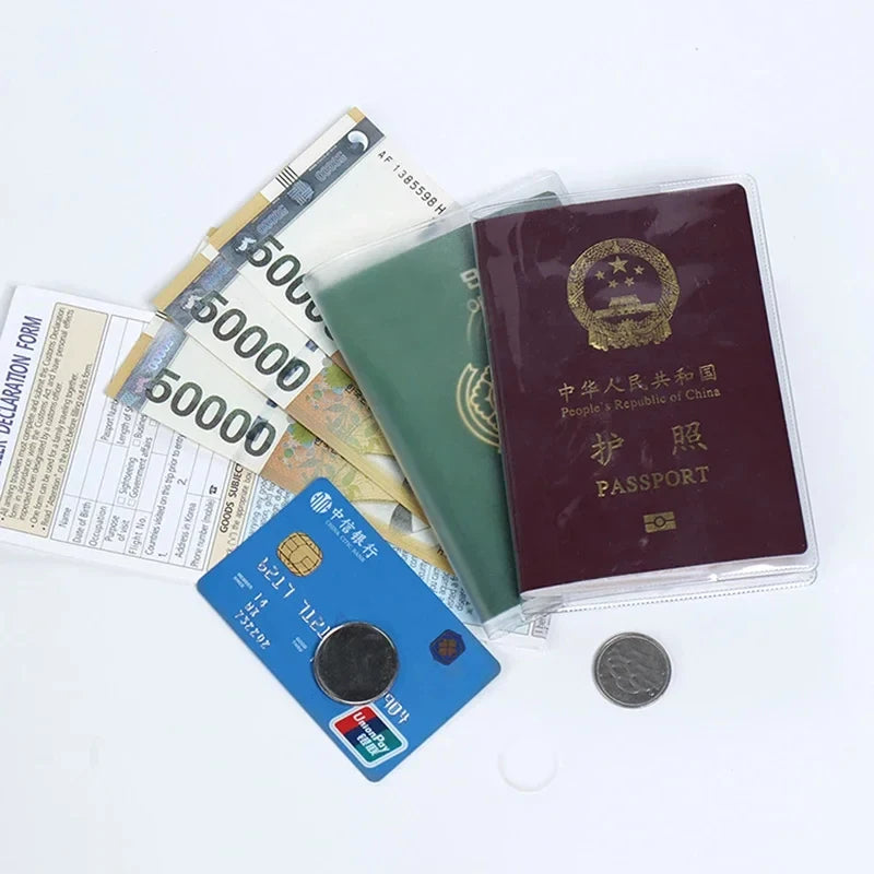 Frosted PVC Passport Cover – Waterproof Document Case 1-3 Pcs Passport Cover PLUSH