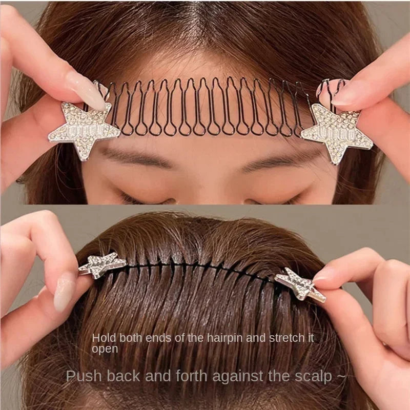 Invisible Bang Fix Comb & Star Hairpins – Hair Styling Tools Hair Styling Accessory PLUSH