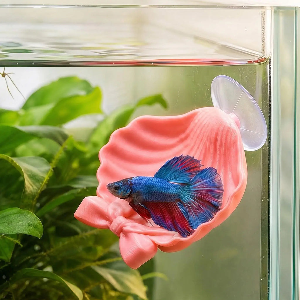 Betta Hammock Shell Bed | Aquarium Resting Spot Fish & Shrimp Aquarium Fish Hammock PLUSH