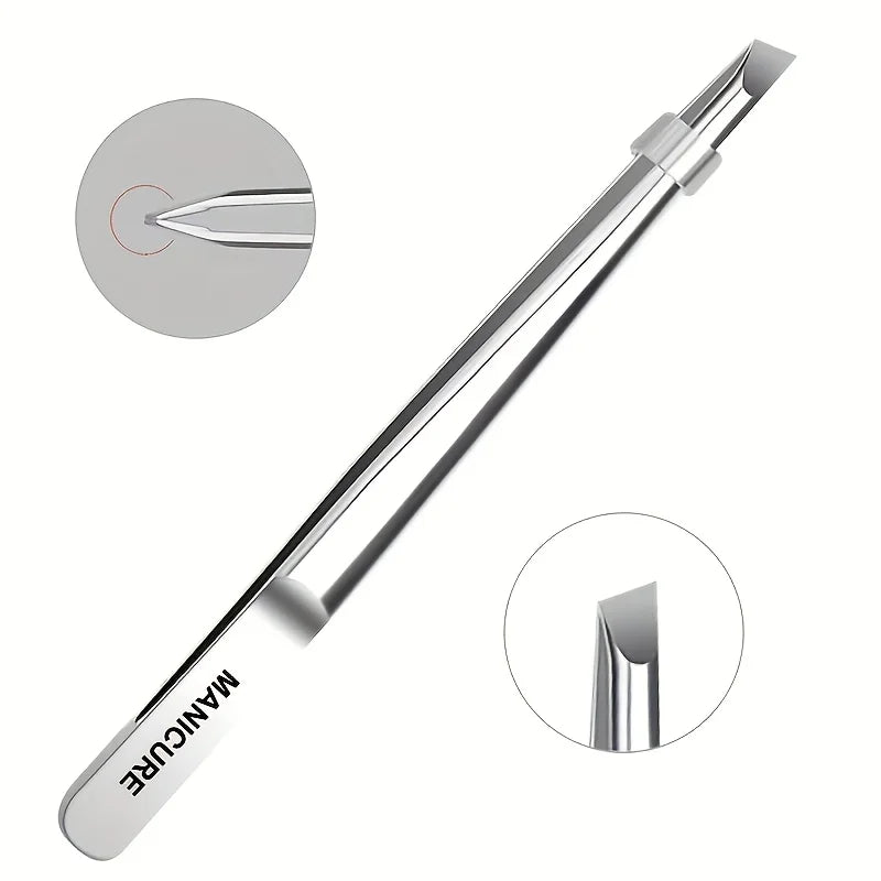 Stainless Steel Slant Tweezers – Precision Eyebrow & Lash Tool Precision Tweezers PLUSH