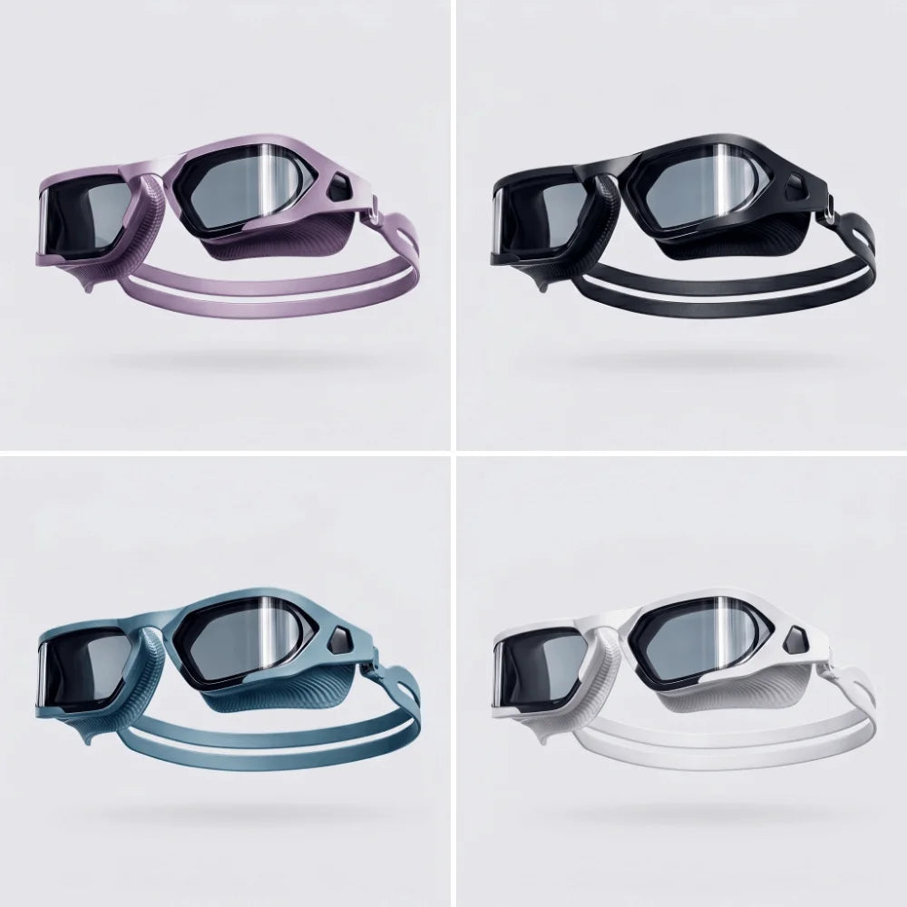 HD Anti-Fog Swimming Goggles UV Protection Silicone Seal Swimming Goggles PLUSH