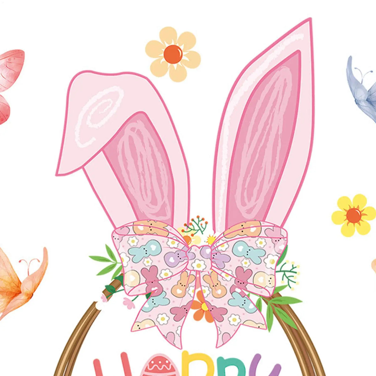 Easter Window Clings – Bunny, Eggs & Carrot Glass Stickers Window Clings PLUSH