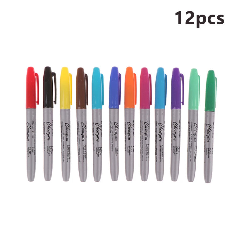 Erasable Skin Marker Pens – Microblading & Body Art (6/12pcs) Skin Marker Pen PLUSH 12pcs