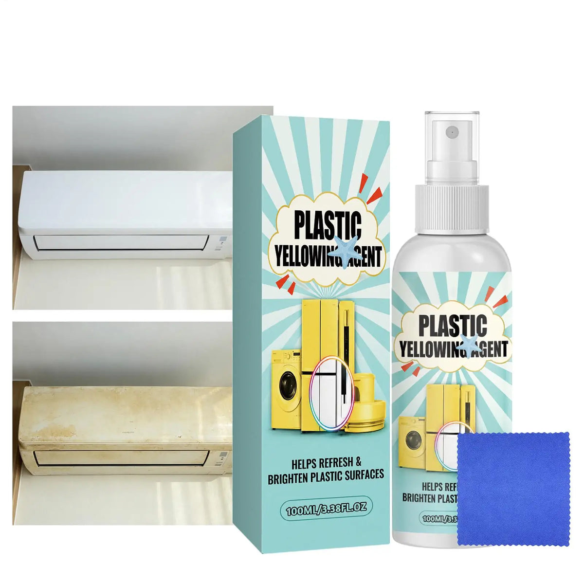 100ml Yellowing Remover – Restore Plastics & Appliances Surface Yellowing Remover PLUSH