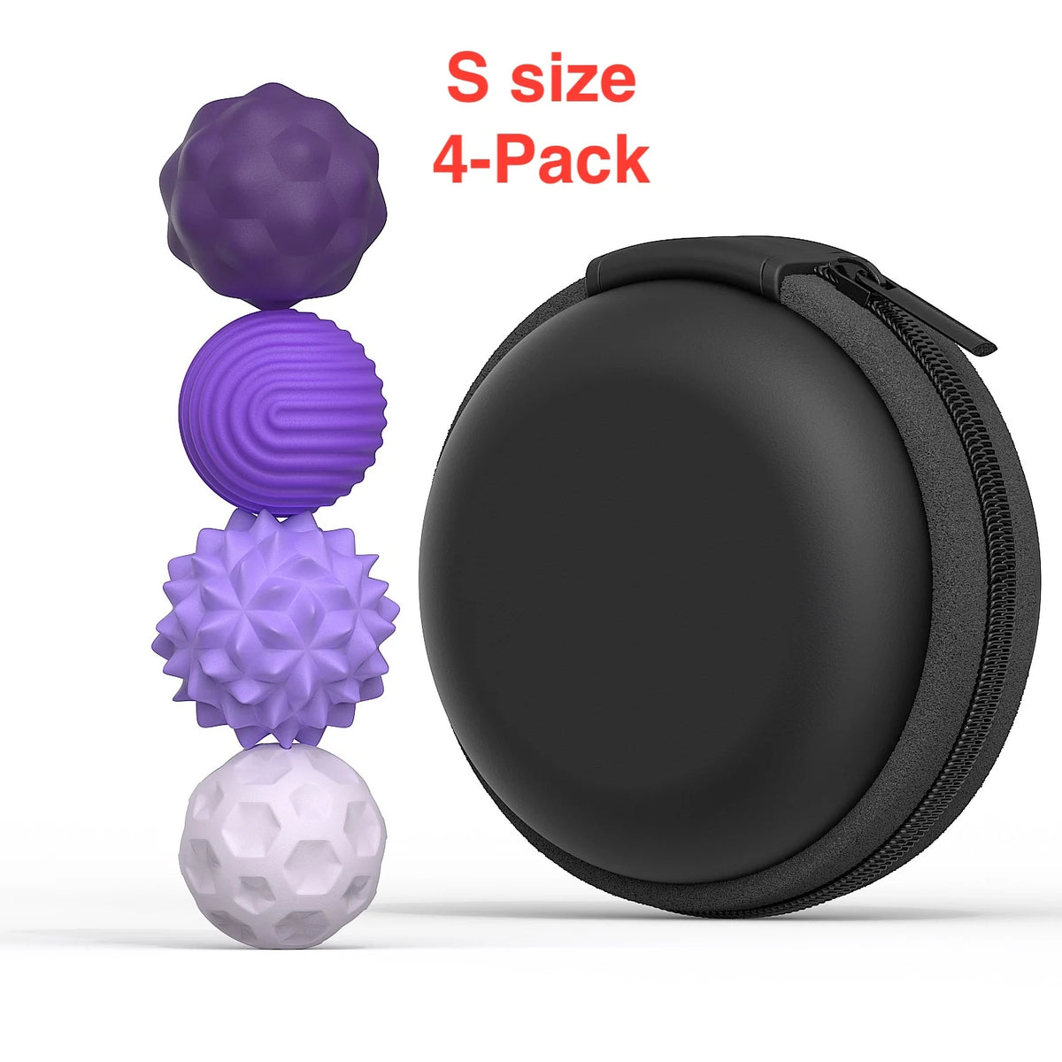 Silicone Magnetic Sensory Fidget Balls for Kids & Adults Sensory Fidget Toy PLUSH S 4-pack Purple