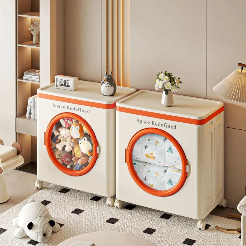 Extra Large Foldable Storage Box with Wheels & Clamshell Lid Foldable Storage Box PLUSH