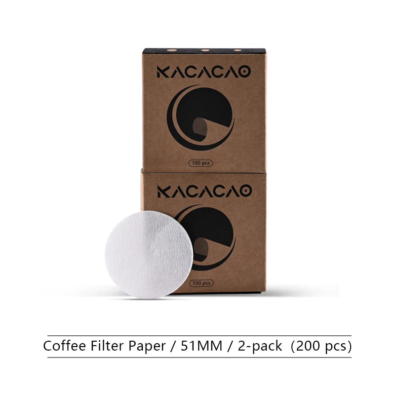 KACACAO Espresso Paper Filters 51/53/58mm – 100pcs Puck Screen Espresso Filter Paper PLUSH 51mm-200pcs