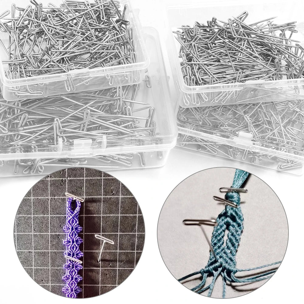 100pcs Stainless Steel T-Pins for Wig Making – 4 Sizes Wig Making Pins PLUSH