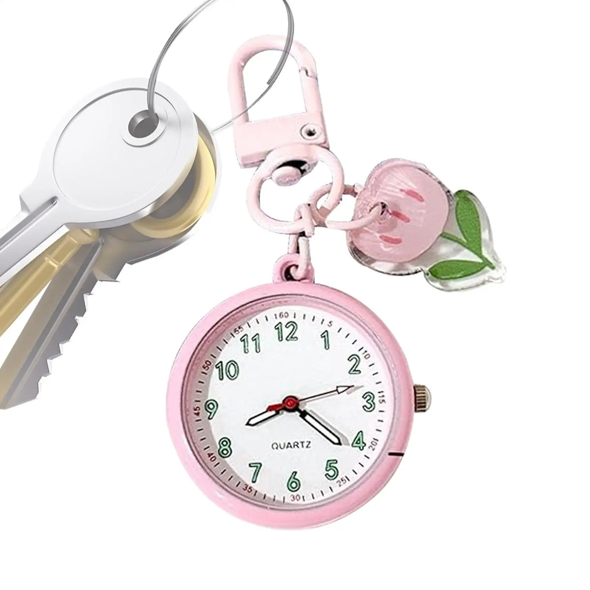 Cute Quartz Pocket Watch Keychain – Luminous Fruit Design Pocket Watch Keychain PLUSH