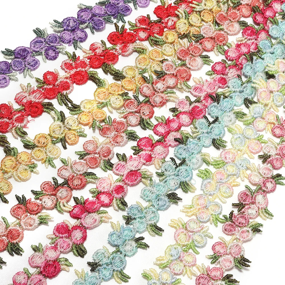 2 Yards Colorful Flower Lace Trim – DIY Ribbon & Jewelry Lace Trim Ribbon PLUSH