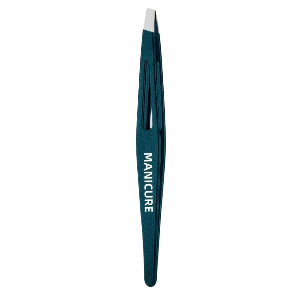 Ouriner Stainless Steel Precision Eyebrow Tweezers – Slant Tip Eyebrow Tweezers PLUSH Dark green