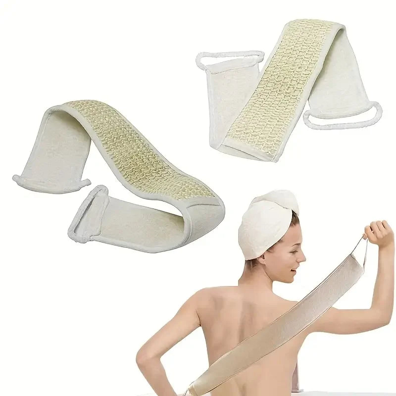 Exfoliating Body Scrubber – Long Bath Sponge with Strap Exfoliating Bath Sponge PLUSH