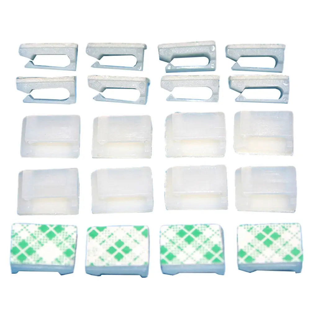 80pcs Adhesive Wire Clips | Plastic Cable Organizer Clamps Cable Management Clips PLUSH