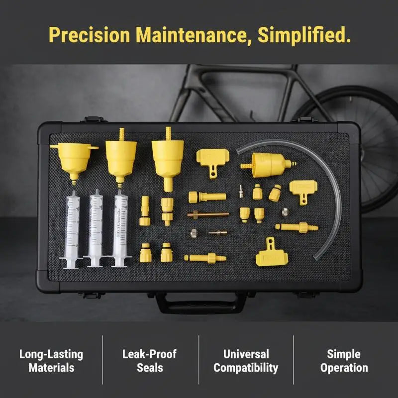 Hydraulic Disc Brake Bleed Tool Kit – All-in-One Bicycle Set Brake Bleed Tool Kit PLUSH