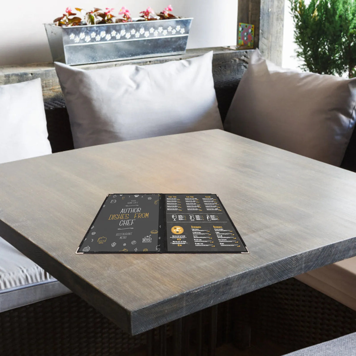 A4 PVC Menu Cover Folder – Clear Holder for Restaurant & Café Menu Cover Folder PLUSH