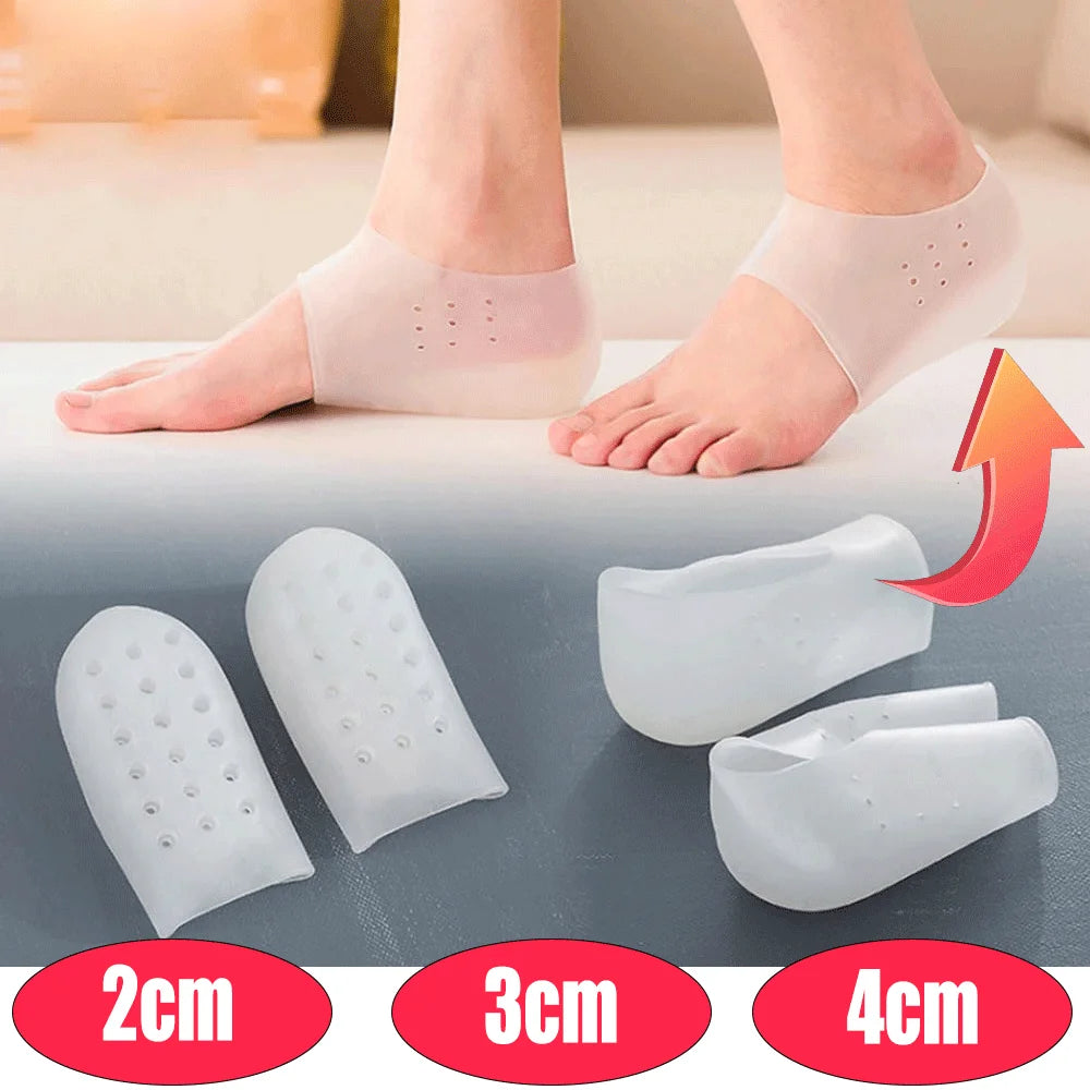 Silicone Invisible Height Increase Insoles – Heel Cushion Pads Height Increase Insoles PLUSH
