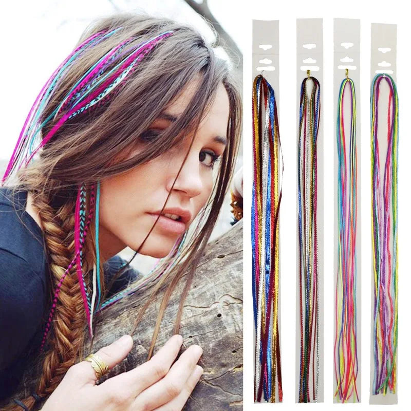 Colorful Hair Braid Rope Strands – African Ponytail DIY Hair Braid Rope PLUSH