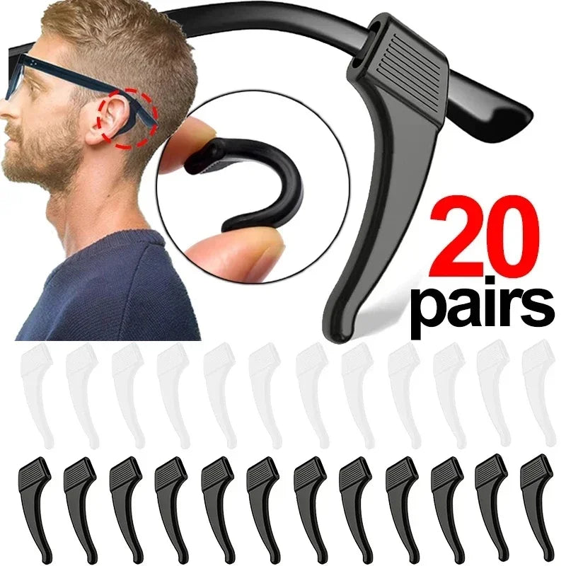 Silicone Anti-Slip Ear Hook Grips for Glasses & Sunglasses Eyewear Accessories PLUSH
