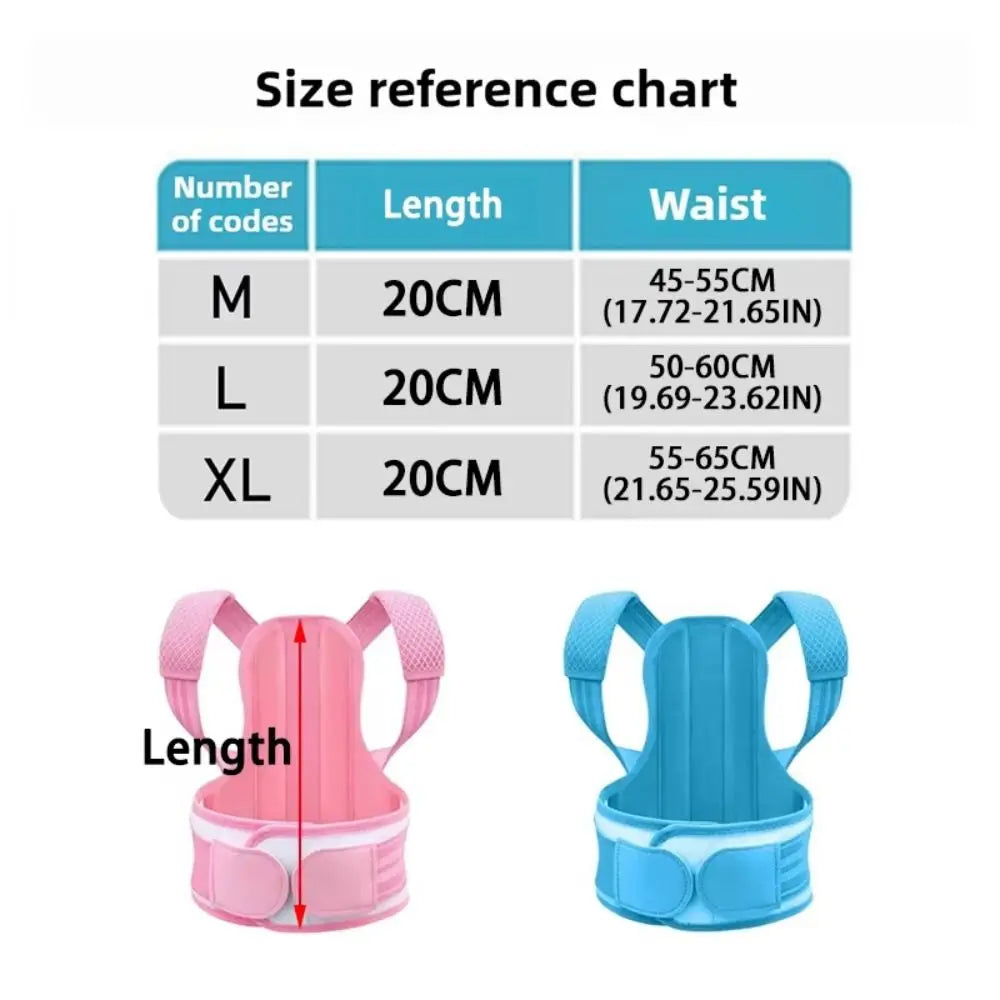 Adjustable Full Back Posture Corrector Brace | Black Pink Blue Back Posture Corrector PLUSH