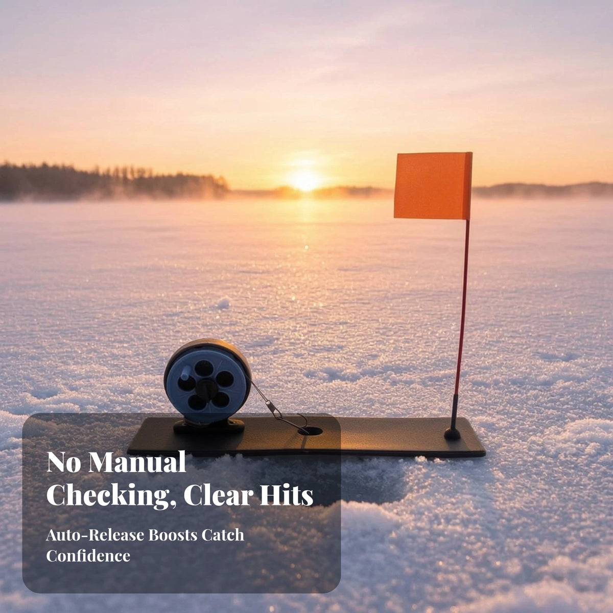 Portable Ice Fishing Rig with High-Visibility Flag Indicator Ice Fishing Rig PLUSH