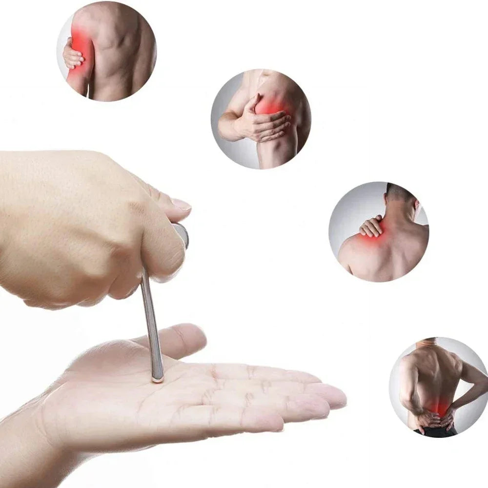 Stainless Steel T-Bar Trigger Point Massage Tool | DUTRIEUX Trigger Point Massager PLUSH