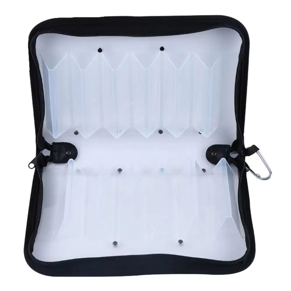 Waterproof 12-Grid Fishing Lure Storage Bag – Squid Jig Case Fishing Tackle Bag PLUSH