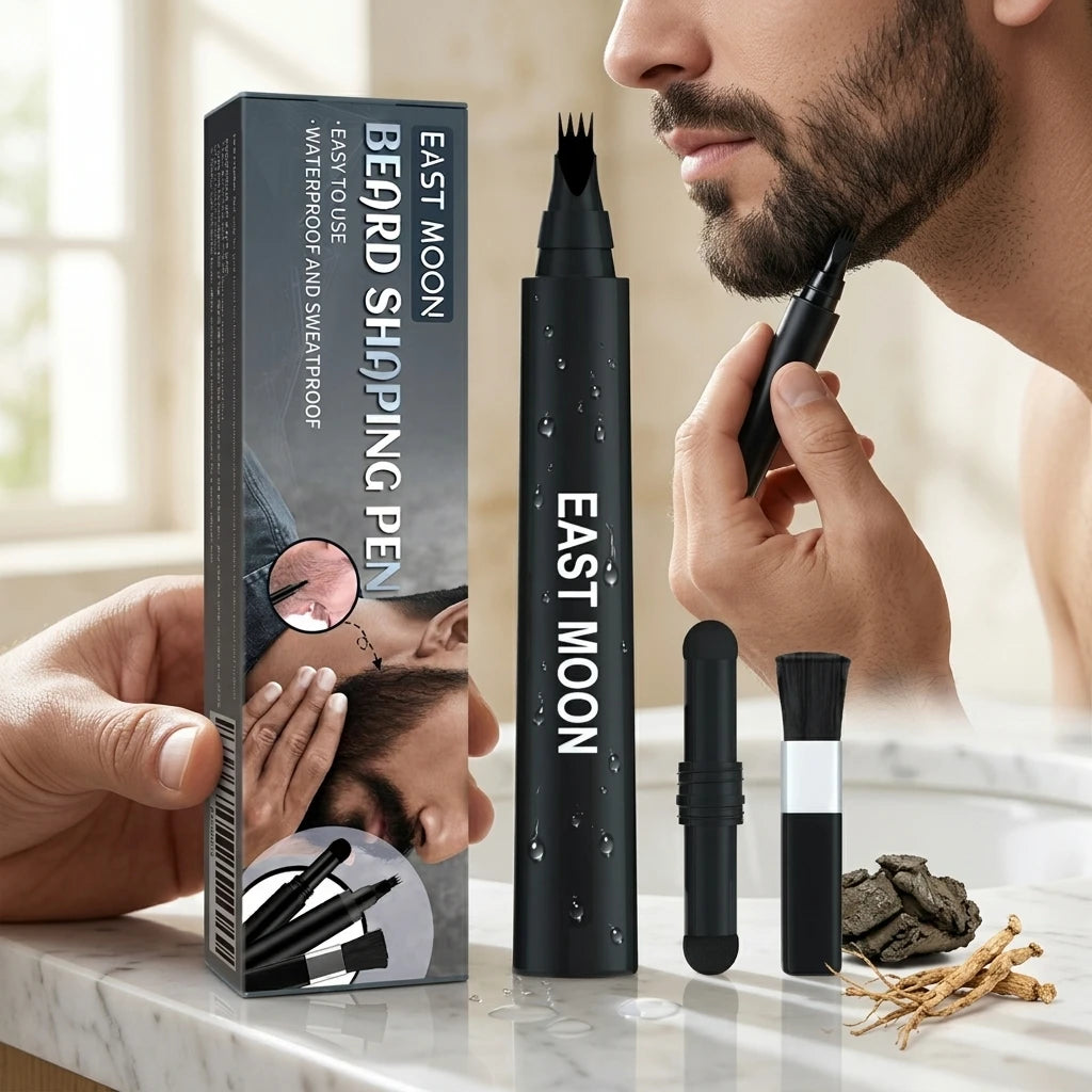 Waterproof Beard Filler Pen Set – 2-in-1 Grooming Kit Beard Grooming Pen PLUSH