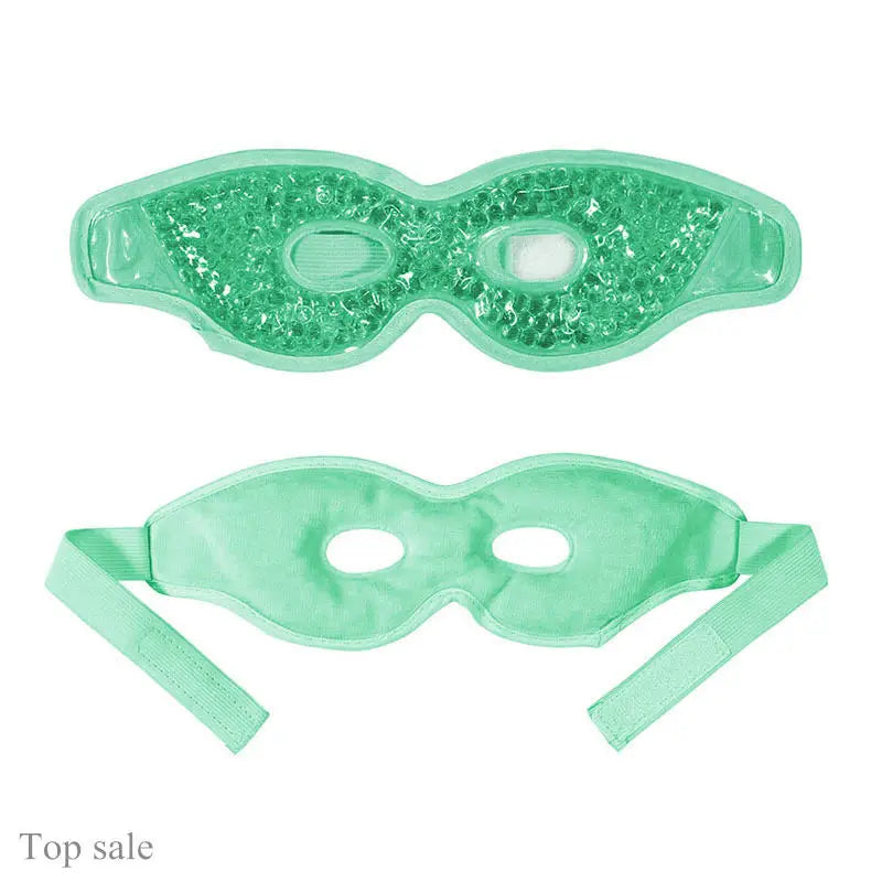 Reusable Hot Cold Gel Eye Mask – Cooling & Warming Compress Gel Eye Mask PLUSH Green