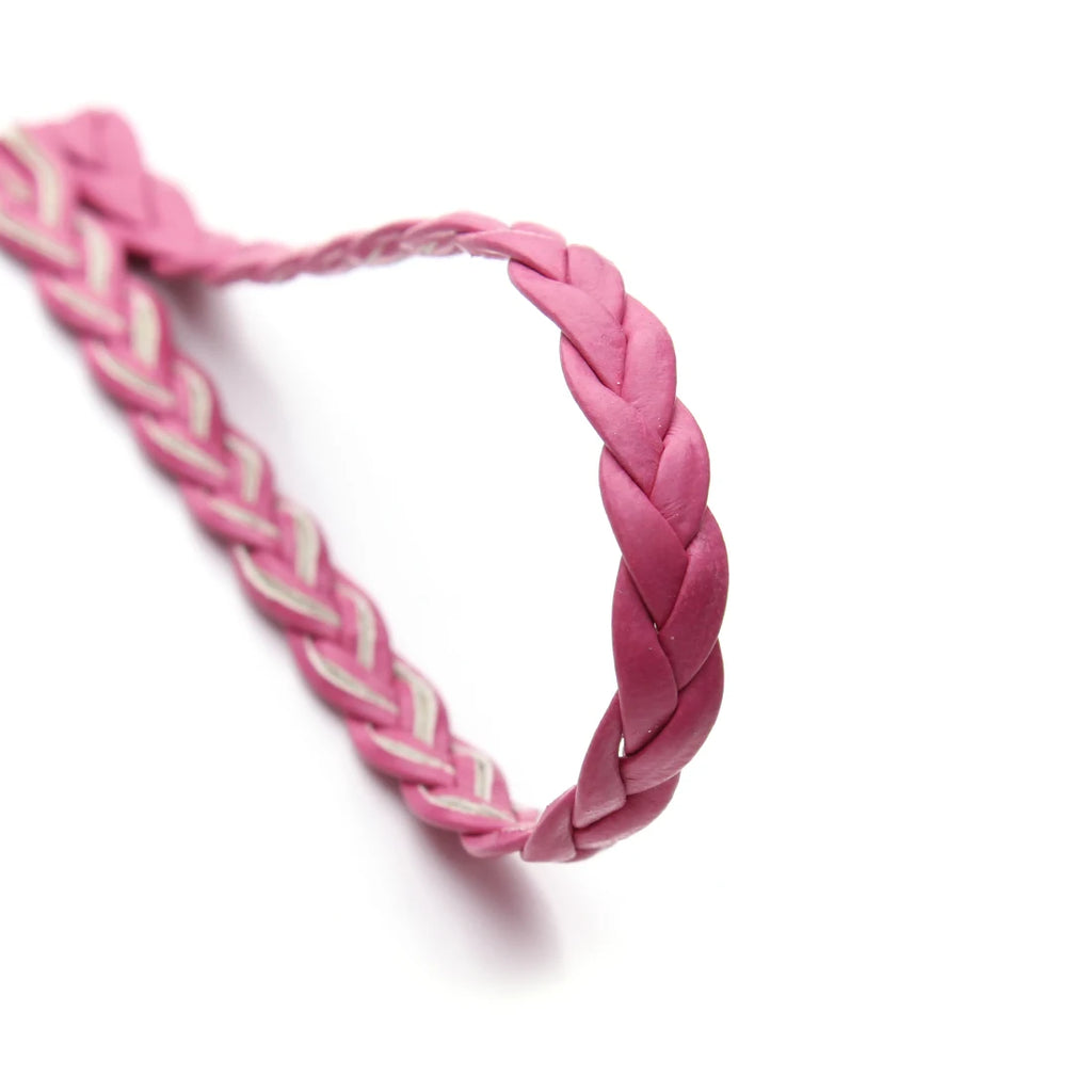 10 Yards 5mm PU Leather Braided Woven Cord – DIY Jewelry Jewelry Making Cord PLUSH Rose Red
