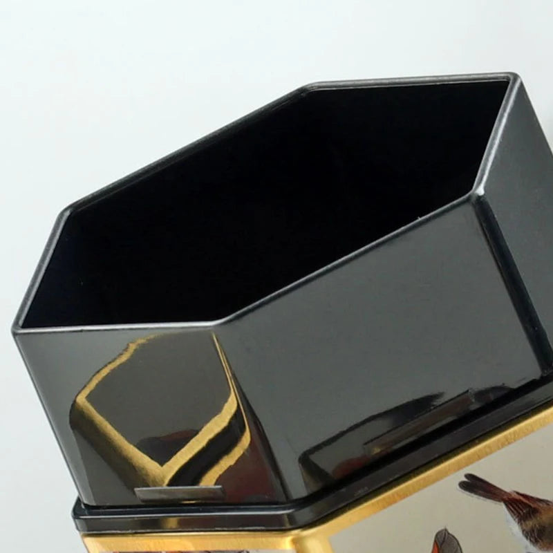 Hexagonal Tinplate Tea Storage Tin – Chinese Style Sealed Can Tea Storage Tin PLUSH