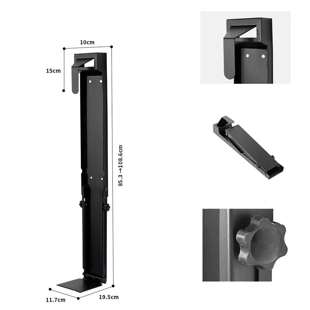 Wall Mounted Golf Bag Storage Rack – Foldable Metal Organizer Golf Bag Rack PLUSH