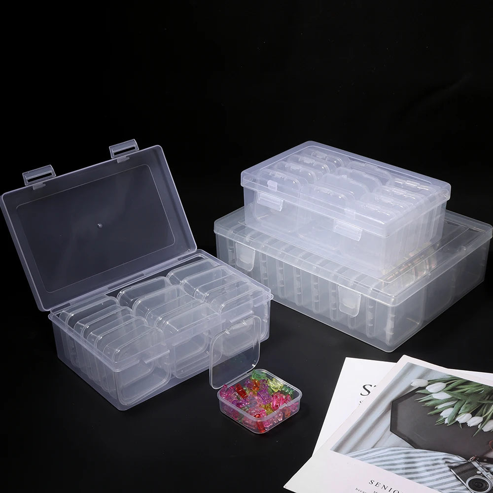 Mini Dustproof Plastic Storage Box – Jewelry & Bead Organizer Plastic Storage Box PLUSH