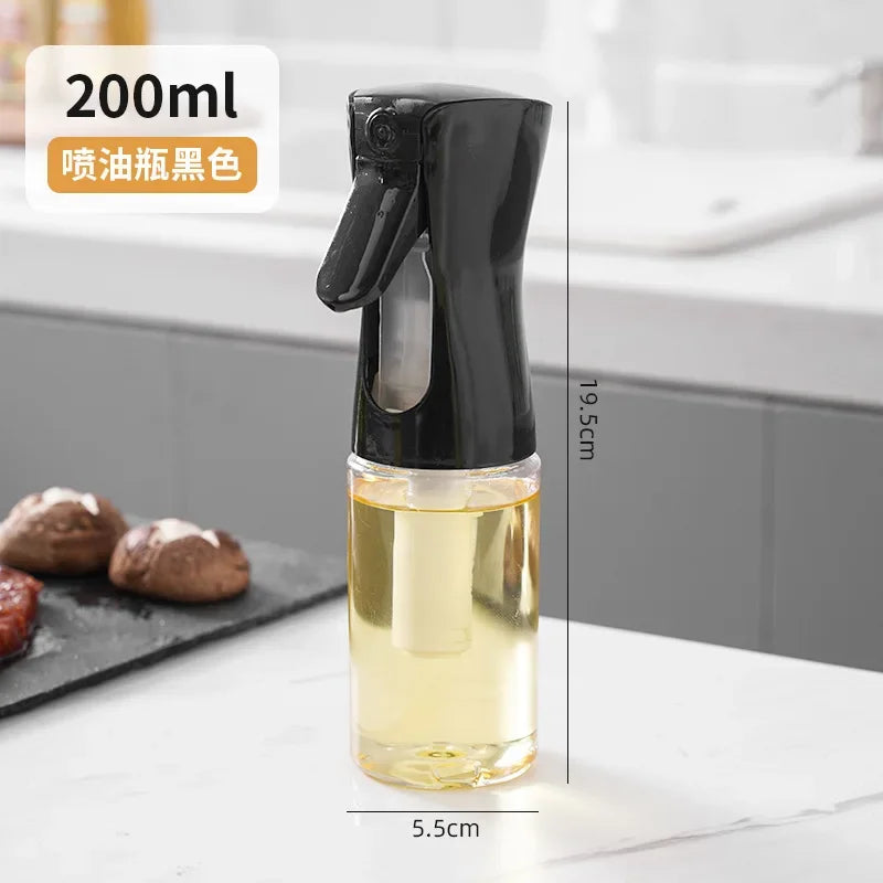 Oil Spray Bottle for Kitchen & Air Fryer – 200/300/500ml Oil Spray Bottle PLUSH Black-200ml-1PCS
