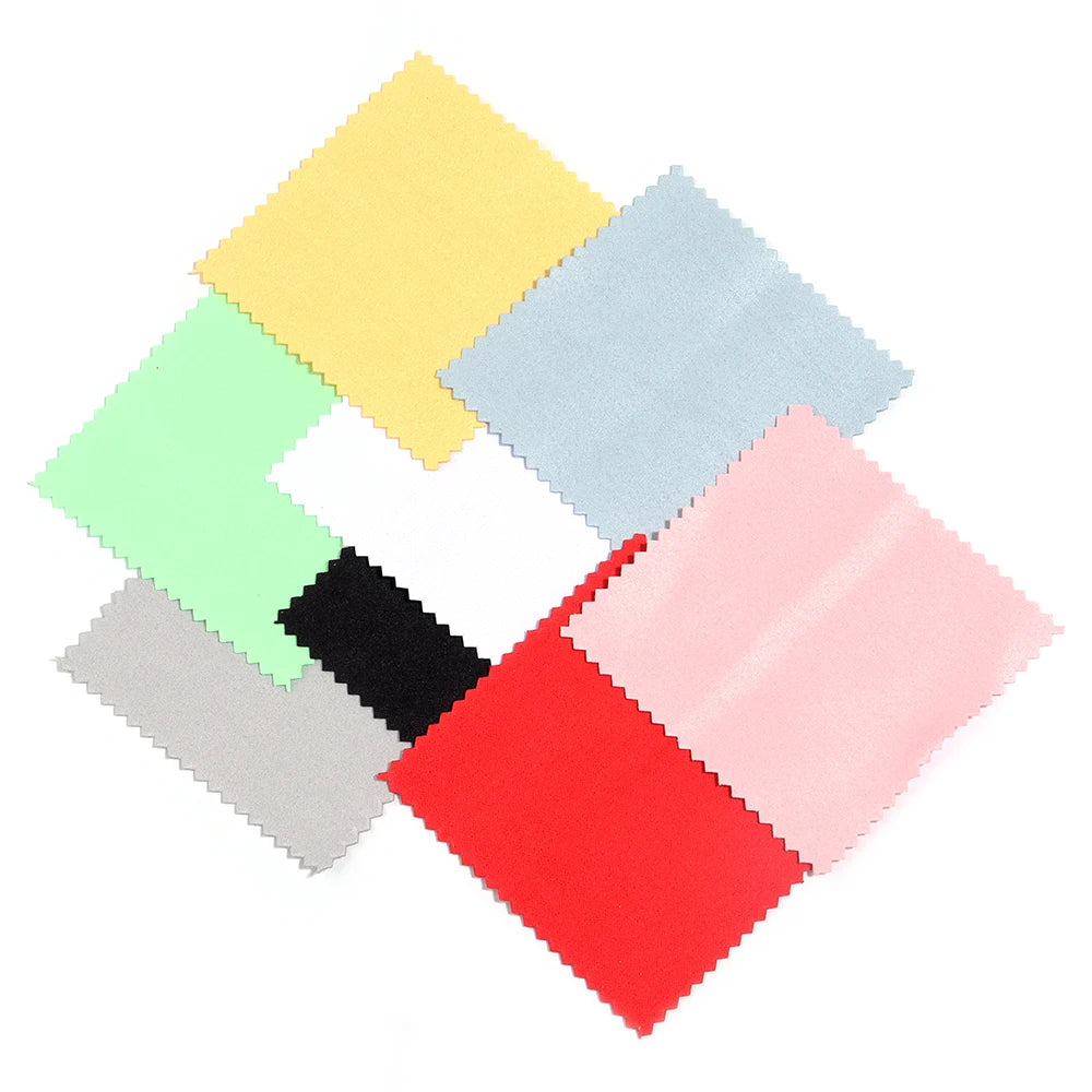 50pcs Soft Polishing Cloths for Glasses & Silver Jewelry Jewelry Polishing Cloth PLUSH