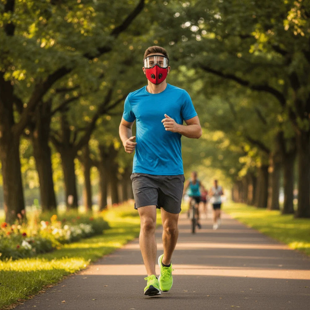Cycling Protective Mask Detachable Shield Lens & Carbon Filter Cycling Protective Mask PLUSH