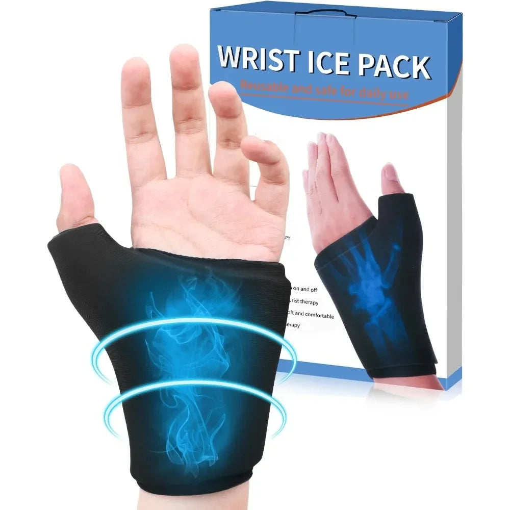 Wrist Gel Hot Cold Compression Sleeve & Thumb Wrap Wrist Compression Wrap PLUSH