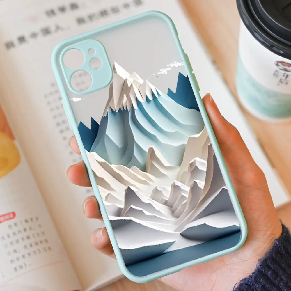 Landscape iPhone Case | Mountains & Rivers Shockproof Cover iPhone Phone Case PLUSH