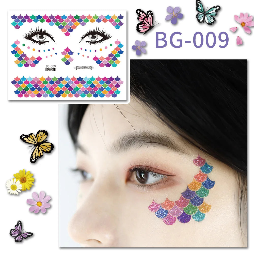 Purple Fairy Butterfly Glitter Temporary Tattoo Stickers Temporary Tattoo Sticker PLUSH
