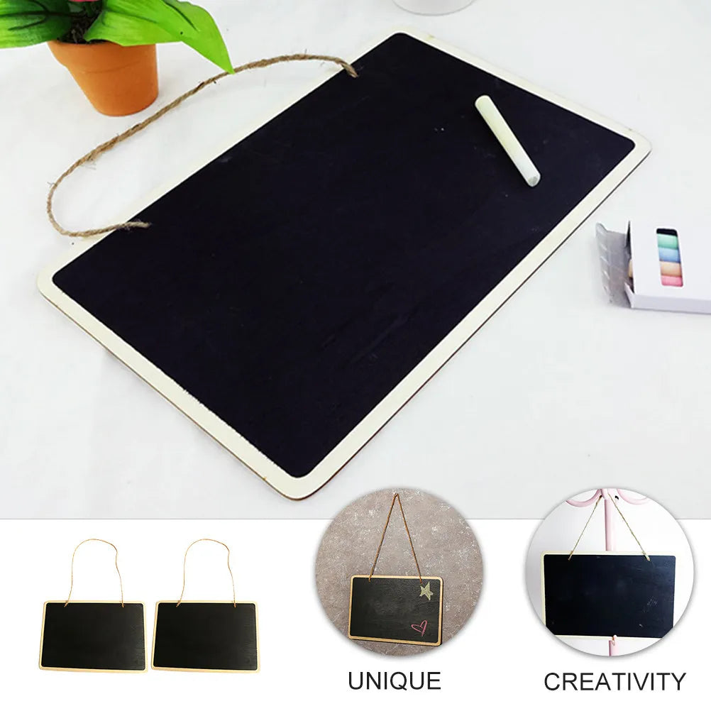 Mini Wooden Chalkboard Signs Set of 2 – Rustic Blackboard Decor Chalkboard Sign PLUSH
