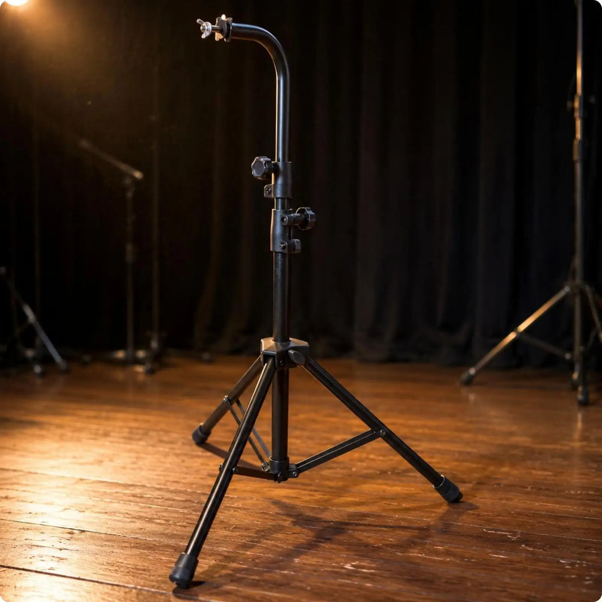 Metal Floor Tripod Stand for Wind Chimes & Hanging Instruments Instrument Tripod Stand PLUSH Black