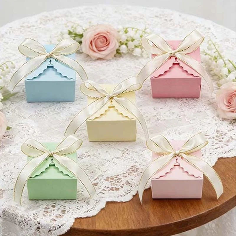 Kraft Paper Gift Boxes with Ribbon 10/20pcs – Party Favors Party Favor Boxes PLUSH