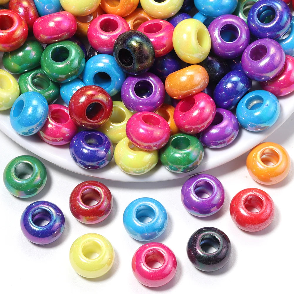 50pcs Acrylic Abacus Spacer Beads Large Hole – DIY Jewelry Acrylic Spacer Beads PLUSH